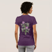 Thistle violette bloemen t-shirt (Achterkant volledig)