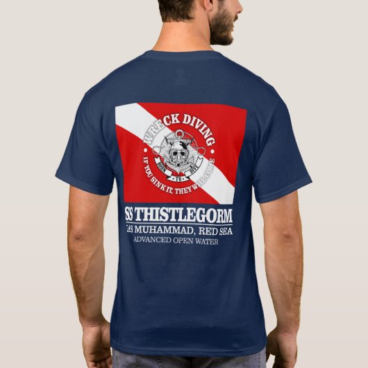 Thistlegorm (beste wrakken) t-shirt (Achterkant)