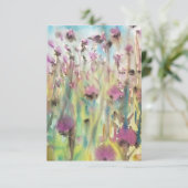 Thistles Bedankt Notecard (Staand voorkant)