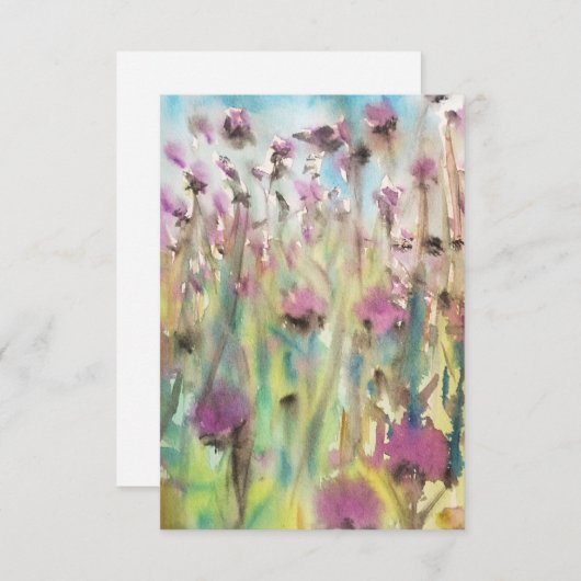 Thistles Bedankt Notecard (Voorkant / Achterkant)