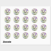 Thistles en Butterflies Ronde Sticker (Vel)