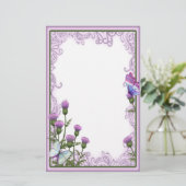 Thistles en Butterflies - Stationery Briefpapier (Staand voorkant)