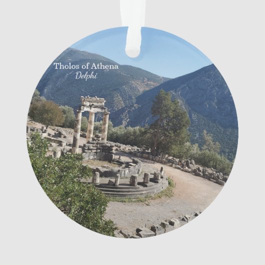 Tholos of Athena Delphi Greece Souvenir Ornament (dos)
