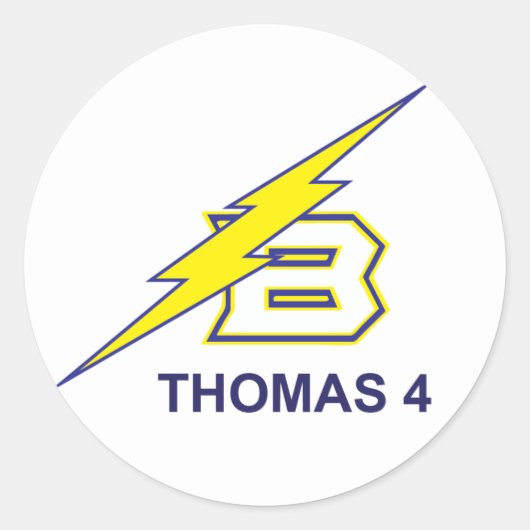 Thomas 4 ronde sticker (Voorkant)