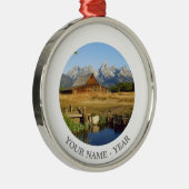 Thomas A. Moulton Barn Metalen Ornament (Rechts)