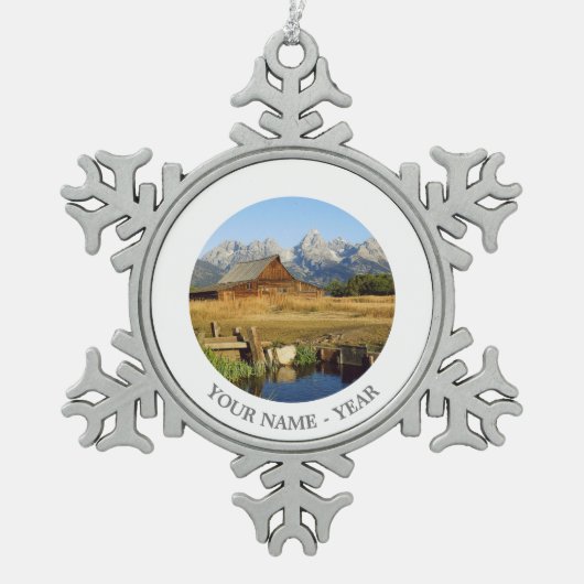 Thomas A. Moulton Barn Tin Sneeuwvlok Ornament (Voorkant)