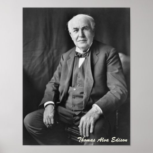 Thomas Alva Edison Poster (Voorkant)
