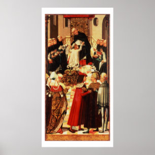 Thomas Aquinas die in de Dominicaanse O wordt ontv Poster
