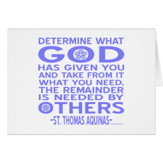 Thomas Aquinas God heeft Light Blue gegeven
