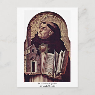 Thomas Aquinas van Carlo Crivelli Briefkaart