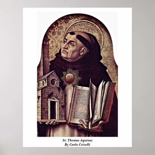 Thomas Aquinas van Carlo Crivelli Poster (Voorkant)