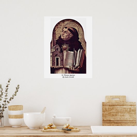 Thomas Aquinas van Carlo Crivelli Poster (Keuken)
