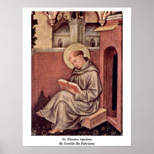 Thomas Aquinas van Gentile Da Fabriano Poster