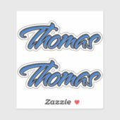 Thomas Blue Autocollant Sticker Stickerset (Feuille)