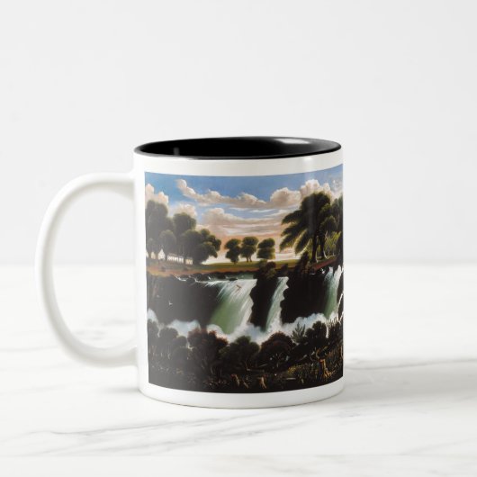 Thomas Chambers Genesee Falls Rochester Tweekleurige Koffiemok (Links)