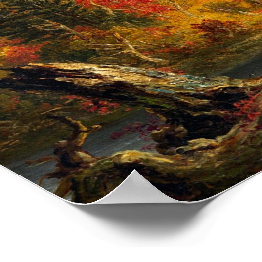 Thomas Cole A Uitzicht van de bergpas Poster (Hoek)