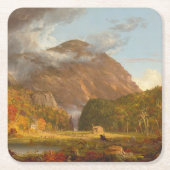 Thomas Cole A Uitzicht van de bergpas Vierkante Kartonnen Onderzetter (Voorkant)