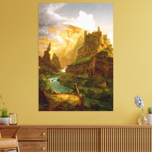 THOMAS COLE - De fontein van Vaucluse - 1841 - Canvas Afdruk (Insitu (Woonkamer))