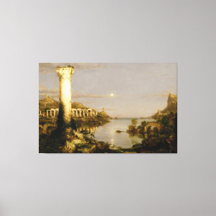Thomas Cole - De koers van het imperium Canvas Afdruk