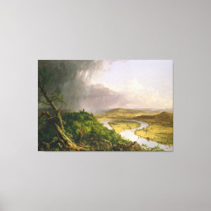 Thomas Cole de Oxbow de Connecticut rivier Canvas Afdruk