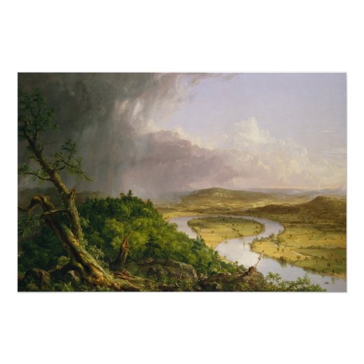 Thomas Cole de Oxbow de Connecticut rivier Perfect Poster (Voorkant)