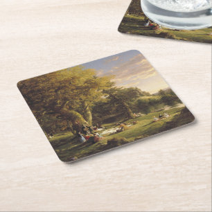 Thomas Cole de PIC-NIC Vierkante Kartonnen Onderzetter