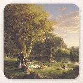 Thomas Cole de PIC-NIC Vierkante Kartonnen Onderzetter (Voorkant)