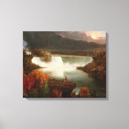 Thomas Cole Distant Uitzicht van Niagara-Herfsten Canvas Afdruk (Voorkant)