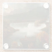  Thomas Cole Distant Uitzicht van Niagara-Herfsten Glazen Onderzetter (Achterkant)