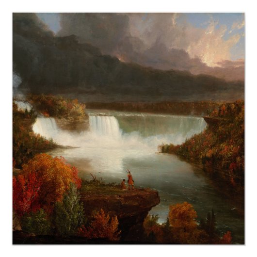 Thomas Cole Distant Uitzicht van Niagara-Herfsten Perfect Poster (Voorkant)