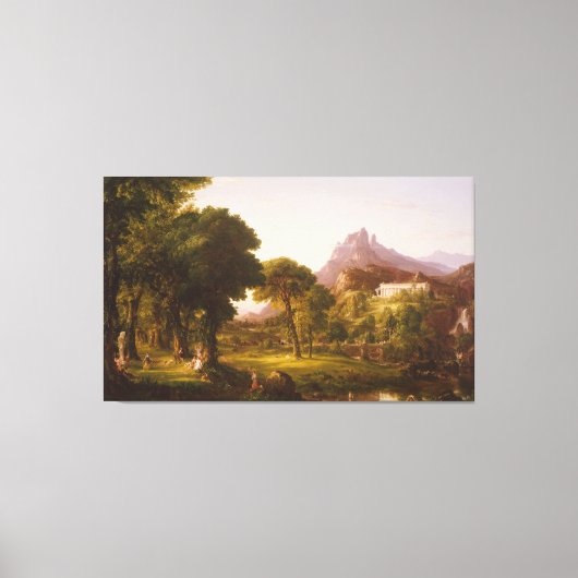 Thomas Cole Dream van Arcadia Canvas Afdruk (Voorkant)