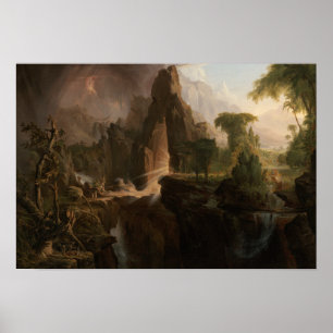 Thomas Cole - Uitwijzing van de tuin van Eden Poster
