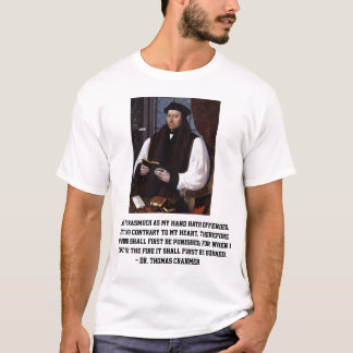 Thomas Cranmer Reformation Repentance Quote T-shirt
