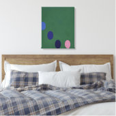 Thomas Downing - Green Square - Op Art Canvas Afdruk (Insitu (Slaapkamer))