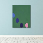 Thomas Downing - Green Square - Op Art Canvas Afdruk (Insitu (Houten vloer))