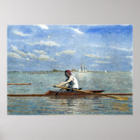 Thomas Eakins John Biglin in een Single Scull