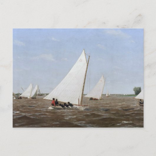 Thomas Eakins - Sailboten Racing on the Delaware Briefkaart (Voorkant)