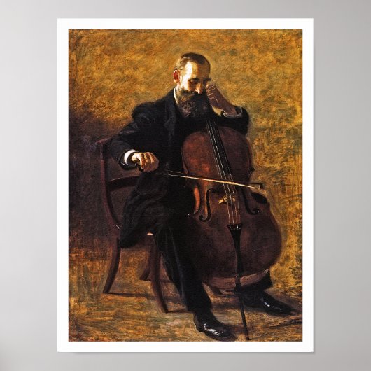 Thomas Eakins schilderen: De Cello-speler Poster (Voorkant)