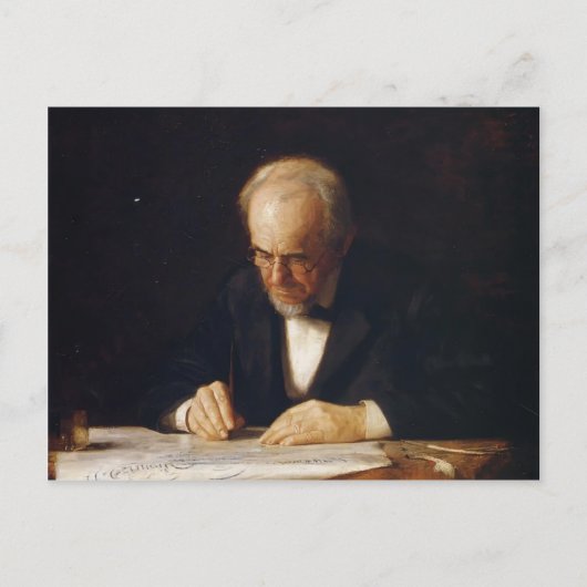 Thomas Eakins-The Writing Master (Benjamin Eakins) Briefkaart (Voorkant)