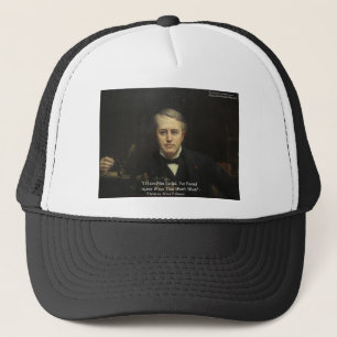 Thomas Edison "10.000 Ways" Wisdom Quote Gifts Trucker Pet