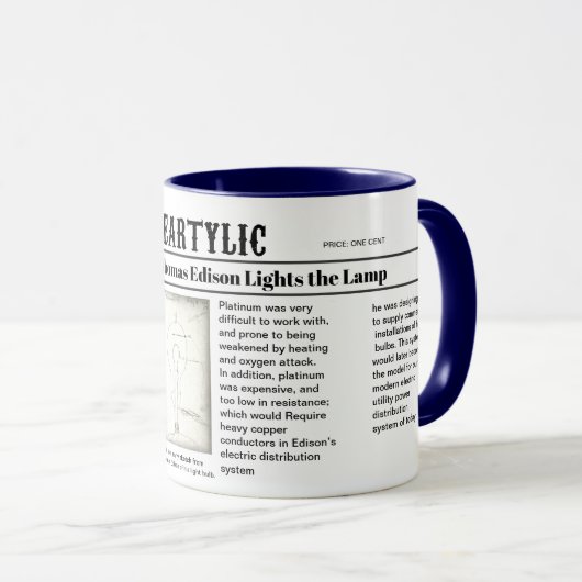 Thomas Edison 1879 mug (Devant droit)