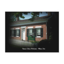 Thomas Edison Birth Place Milan, Ohio Postcard