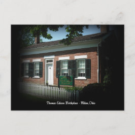 Thomas Edison Birth Place Milan, Ohio Postcard Briefkaart