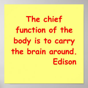 Thomas Edison citeert Poster