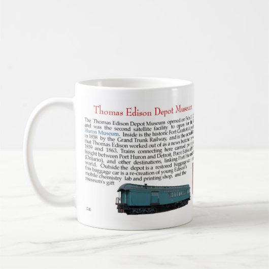 Thomas Edison Depot Museum mug (Gauche)