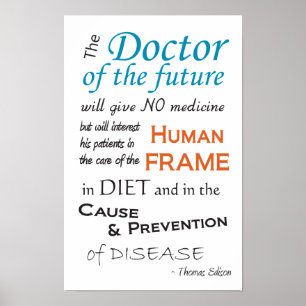 Thomas Edison Doctor in het toekomstige Poster
