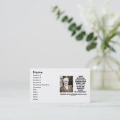 Thomas Edison doet niet wat u van plan bent te cit Visitekaartje (Staand voorkant)