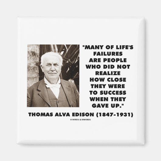 Thomas Edison faalt dicht bij succes en heeft zich Magneet (Voorkant)