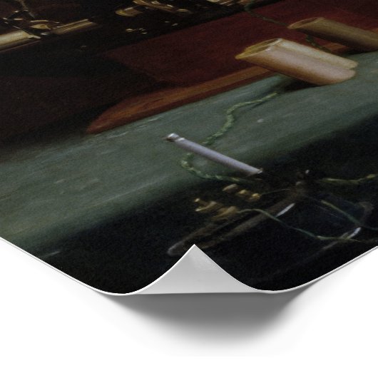 Thomas Edison in zijn laboratorium Poster (Hoek)