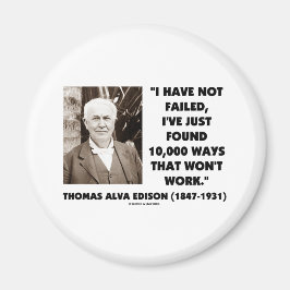 Thomas Edison niet geslaagd 10.000 manieren werken Magneet